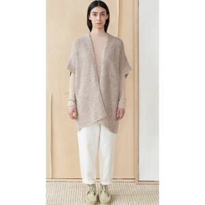 Latierra Nube Vest in Oatmeal Alpaca Blend One Size NWT